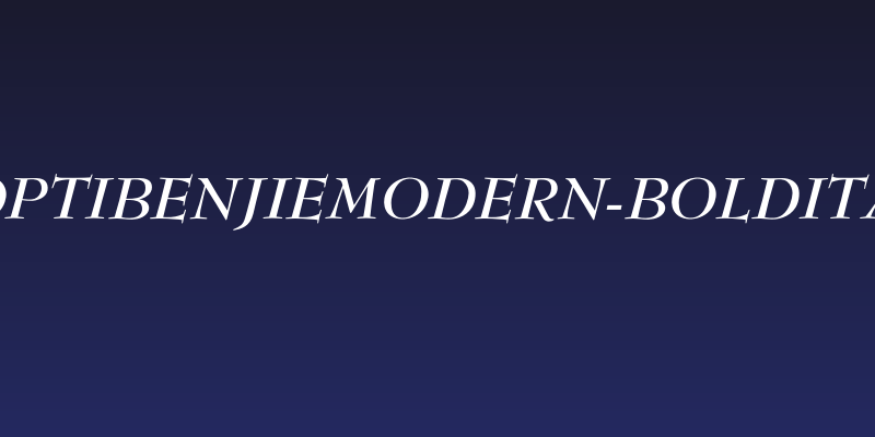 OPTIBenjieModern-BoldIta Social Header
