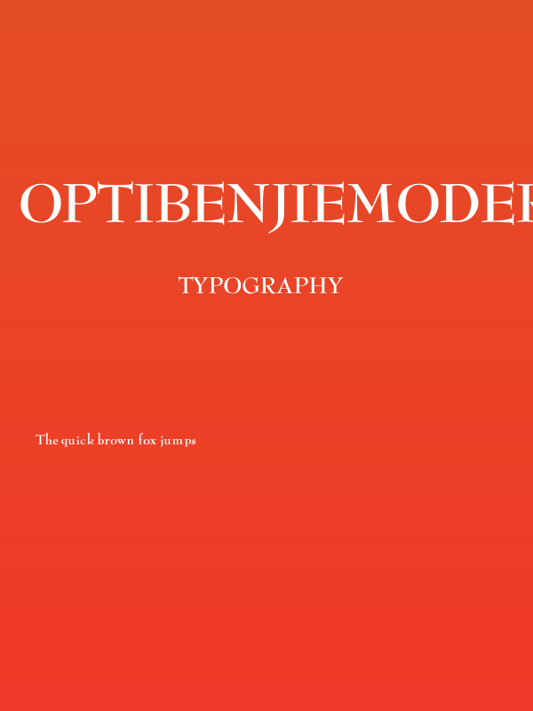 OPTIBenjieModern-Bold Poster