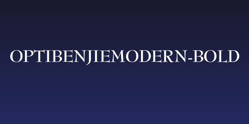 OPTIBenjieModern-Bold Social Header