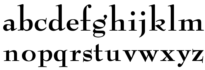 OPTIBenjieModern-Bold Font LOWERCASE