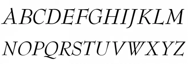 OPTIBenjieModern-Italic Fuentes MAYÚSCULAS