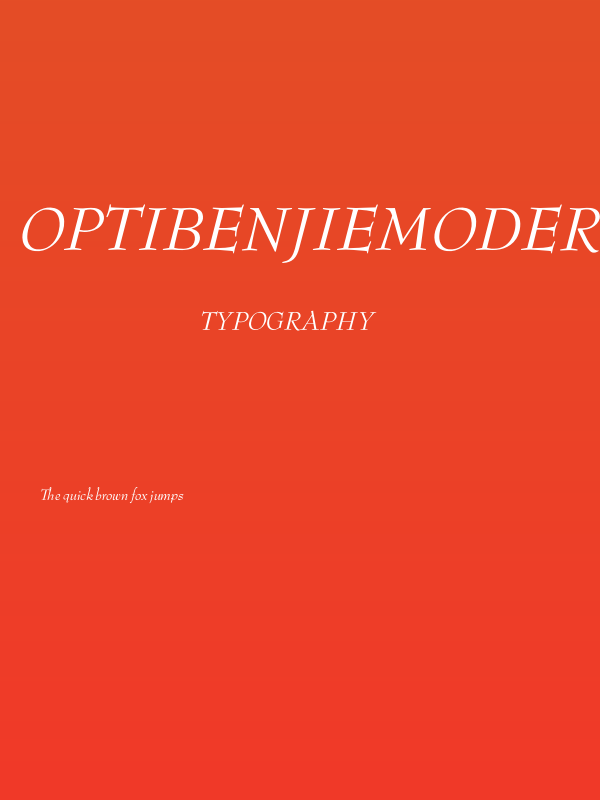 OPTIBenjieModern-Italic Poster