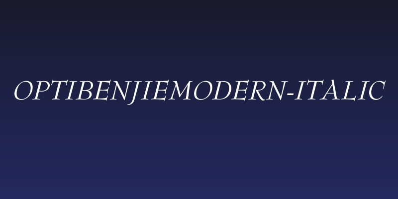 OPTIBenjieModern-Italic Social Header