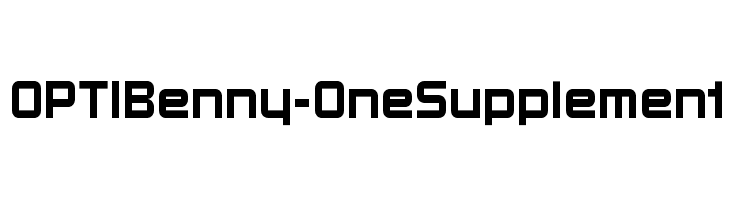 OPTIBenny-OneSupplement Font