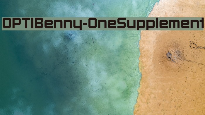 OPTIBenny-OneSupplement Font examples