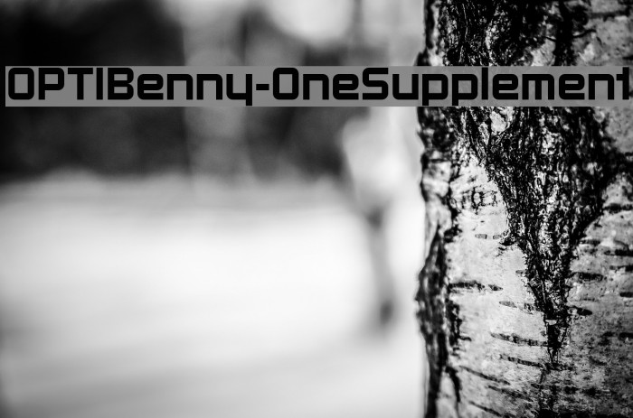 OPTIBenny-OneSupplement Font examples