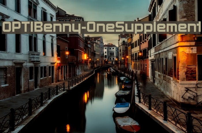 OPTIBenny-OneSupplement Font examples