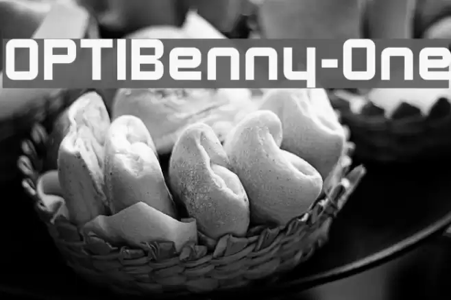 OPTIBenny-One Font examples
