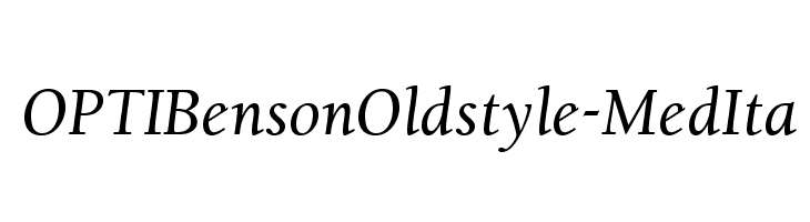 OPTIBensonOldstyle-MedIta Font