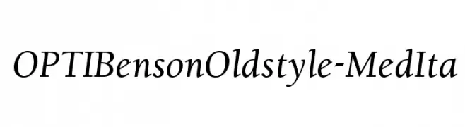 OPTIBensonOldstyle-MedIta  Frei Schriftart Herunterladen