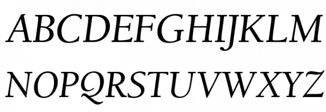 OPTIBensonOldstyle-MedIta Schriftart Groß
