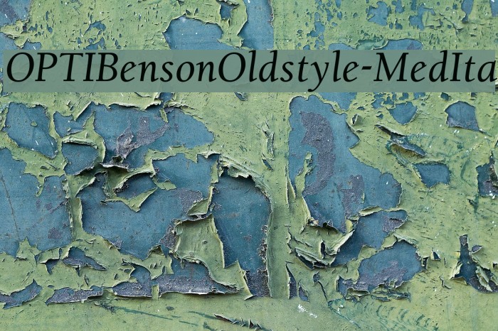 OPTIBensonOldstyle-MedIta Font examples