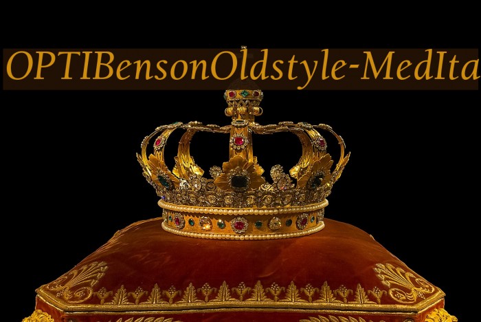 OPTIBensonOldstyle-MedIta Font examples