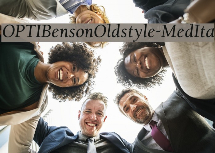 OPTIBensonOldstyle-MedIta Font examples