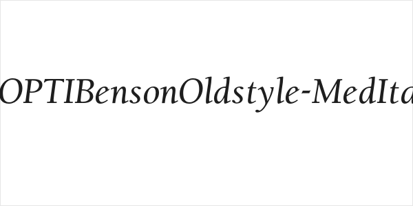 OPTIBensonOldstyle-MedIta Logo