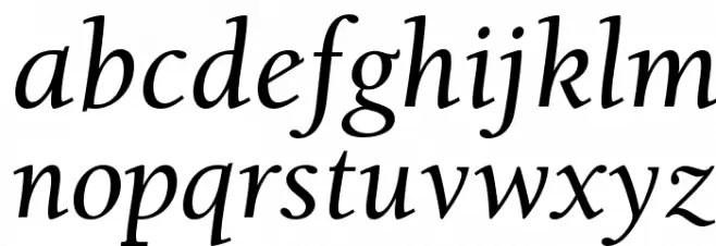 OPTIBensonOldstyle-MedIta Schriftart Kleinbuchstaben