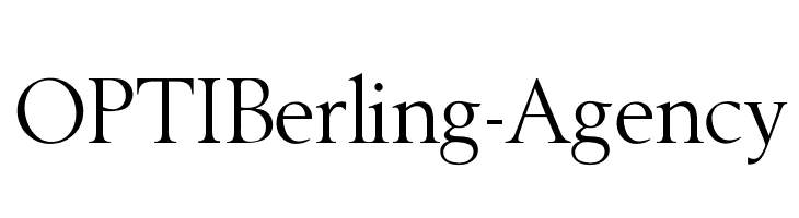 OPTIBerling-Agency Font