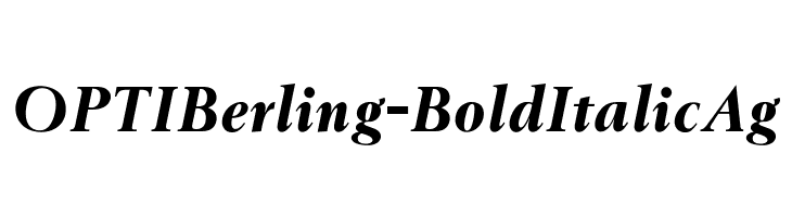OPTIBerling-BoldItalicAg Font