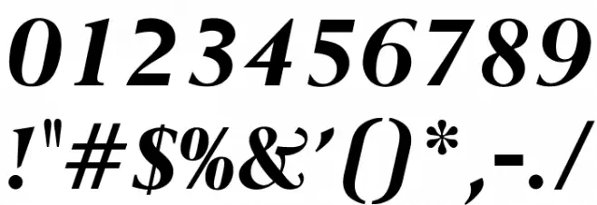 OPTIBerling-BoldItalicAg Font OTHER CHARS