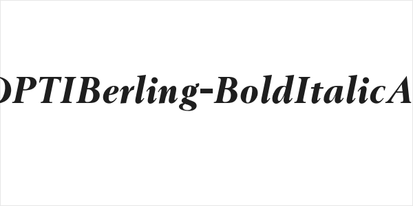 OPTIBerling-BoldItalicAg Logo