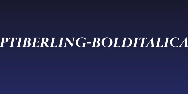 OPTIBerling-BoldItalicAg Social Header