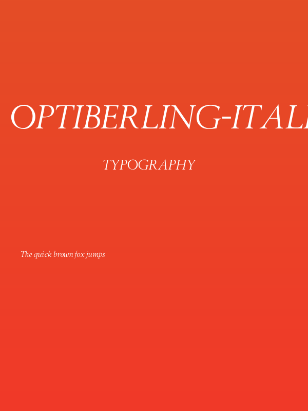 OPTIBerling-ItalicAgency Poster