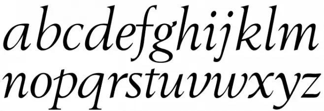 OPTIBerling-ItalicAgency Schriftart Kleinbuchstaben