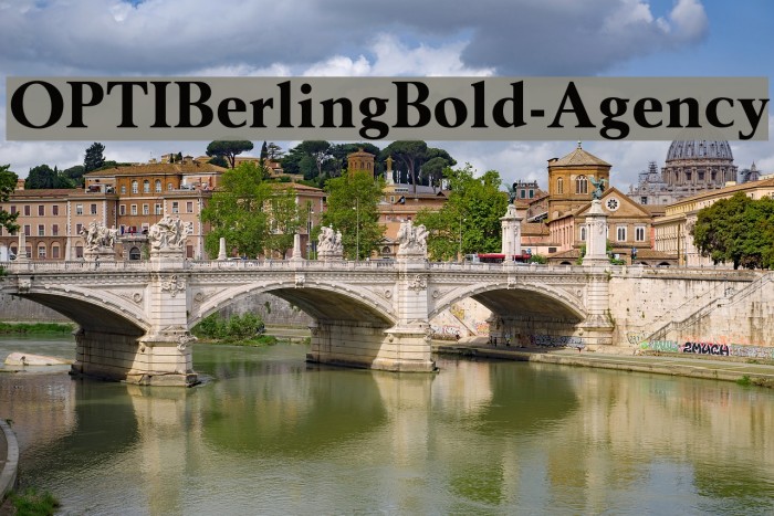 OPTIBerlingBold-Agency Font examples