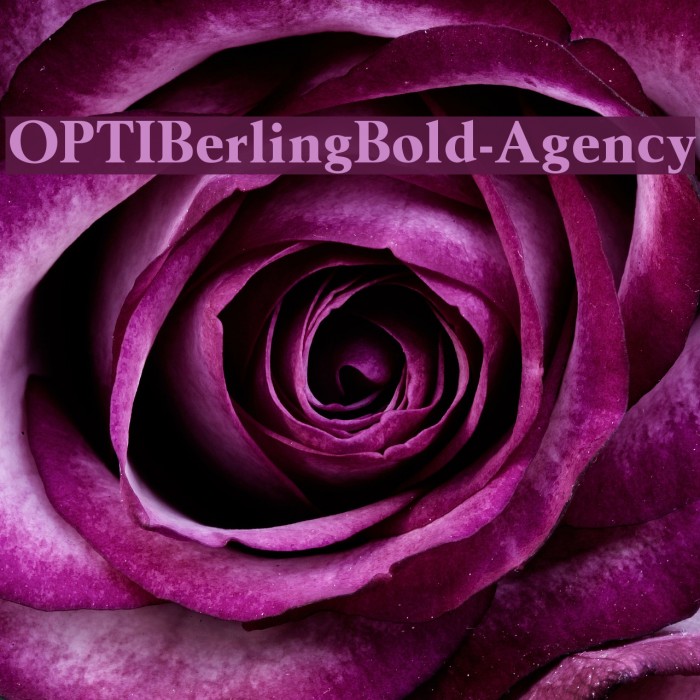 OPTIBerlingBold-Agency Font examples