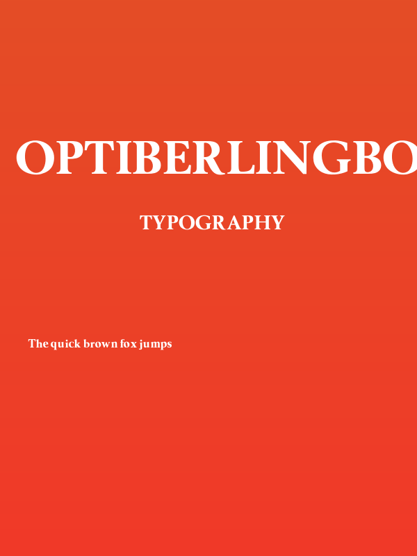 OPTIBerlingBold-Agency Poster