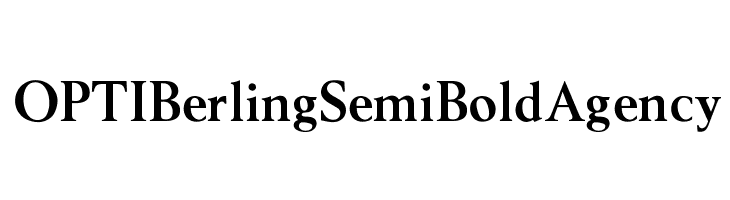 OPTIBerlingSemiBoldAgency لخطوط تنزيل