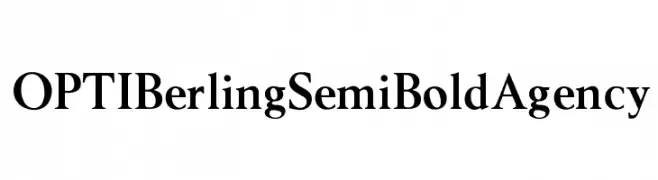 OPTIBerlingSemiBoldAgency  baixar fontes gratis