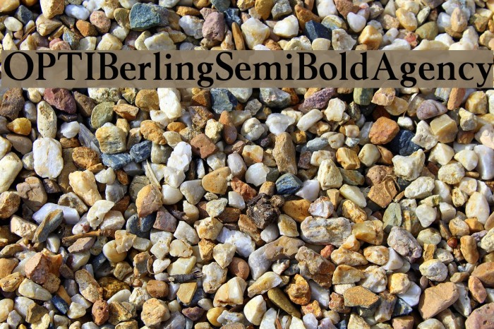 OPTIBerlingSemiBoldAgency Font examples