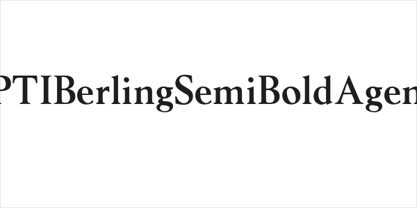 OPTIBerlingSemiBoldAgency Logo