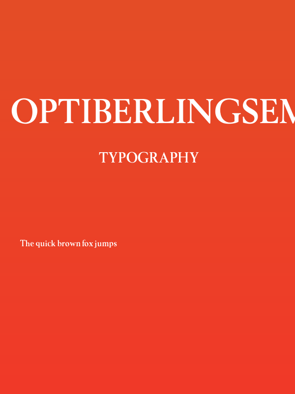 OPTIBerlingSemiBoldAgency Poster