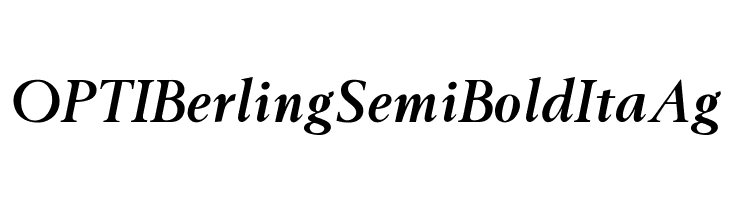 OPTIBerlingSemiBoldItaAg Font