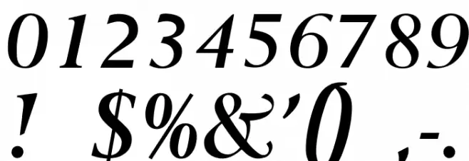 OPTIBerlingSemiBoldItaAg Font OTHER CHARS