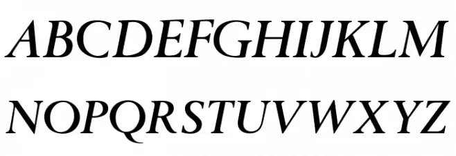 OPTIBerlingSemiBoldItaAg Font UPPERCASE