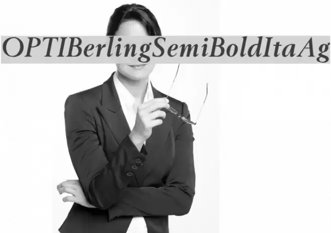 OPTIBerlingSemiBoldItaAg Font examples