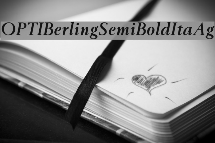 OPTIBerlingSemiBoldItaAg Font examples