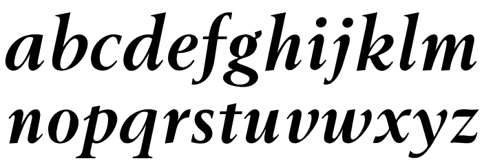 OPTIBerlingSemiBoldItaAg Font LOWERCASE