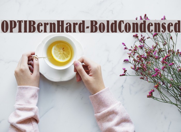 OPTIBernHard-BoldCondensed Font examples