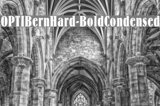 OPTIBernHard-BoldCondensed خط examples