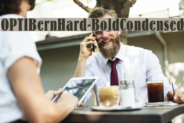 OPTIBernHard-BoldCondensed Font examples