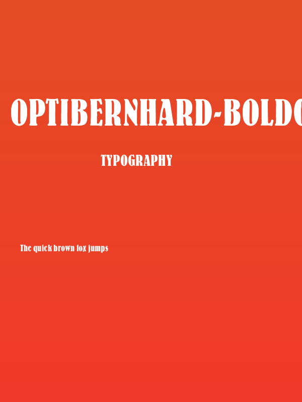 OPTIBernHard-BoldCondensed Poster