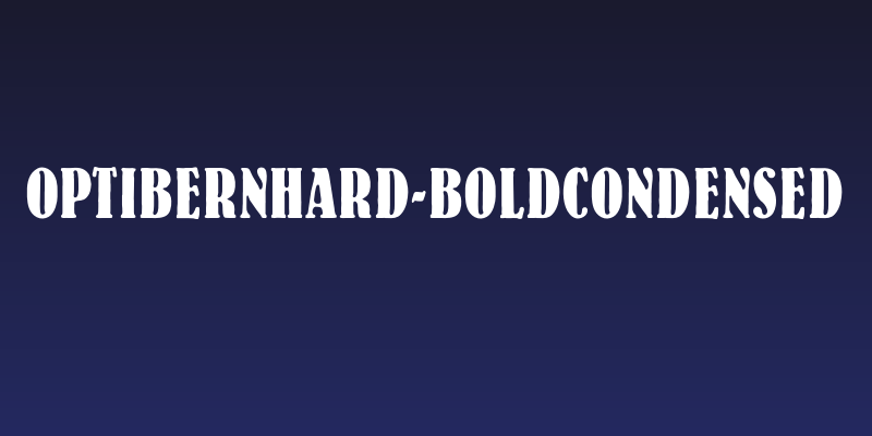 OPTIBernHard-BoldCondensed Social Header