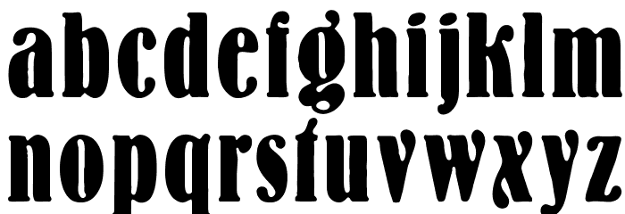 OPTIBernHard-BoldCondensed Font LOWERCASE