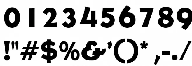 OPTIBernhardGothic-XHeavy Font OTHER CHARS