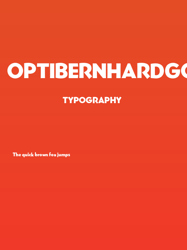 OPTIBernhardGothic-XHeavy Poster