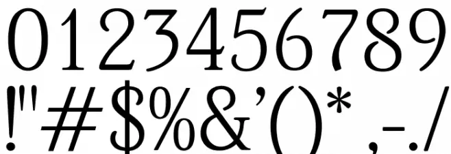 OPTIBeth-Light Font OTHER CHARS